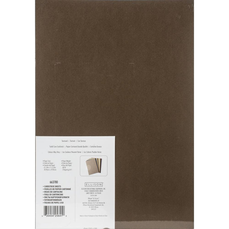 Sizzix Surfacez - Cardstock 60Pc - Neutrals 10 Colors, 663780