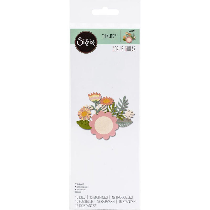 Sizzix Thinlits Die Set - Floral Tropics, 663854 by: Sophie Guilar