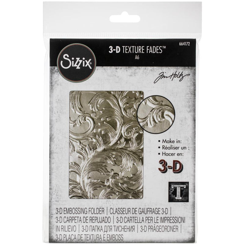 Sizzix 3-D Texture Fades Embossing Folder - Elegant, 664172 by: Tim Holtz