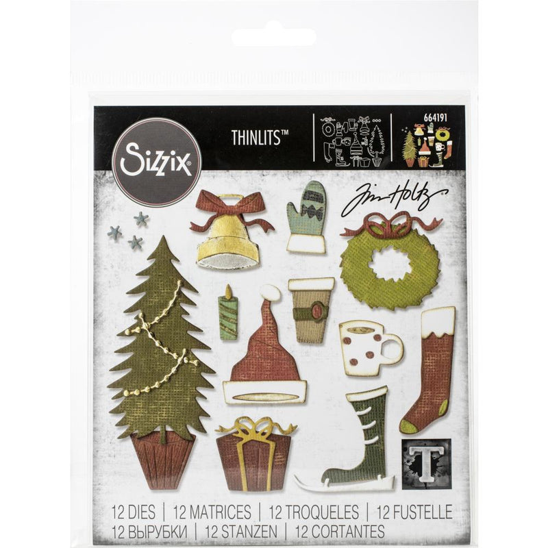 Sizzix Thinlits Die Set - Festive Things 12Pc, 664191 by: Tim Holtz