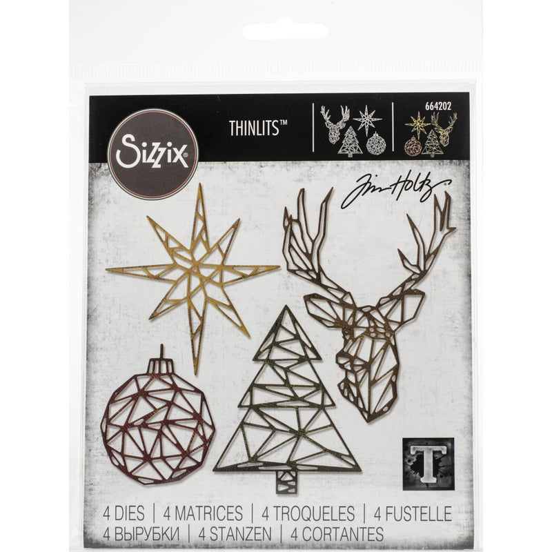 Sizzix Thinlits Die Set - Geo Christmas, 664202 by: Tim Holtz