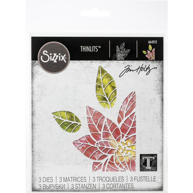 Sizzix Thinlits Die Set - Poinsettia Pieces, 664212 by: Tim Holtz