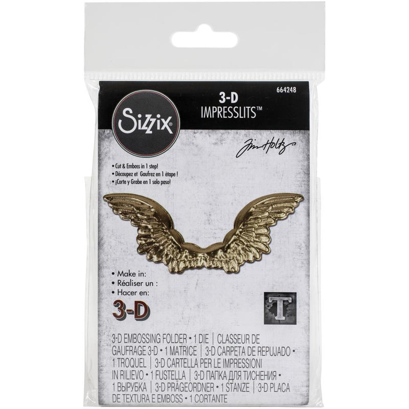 Sizzix 3-D Impresslits Embossing Folder - Winged, 664248 by: Tim Holtz