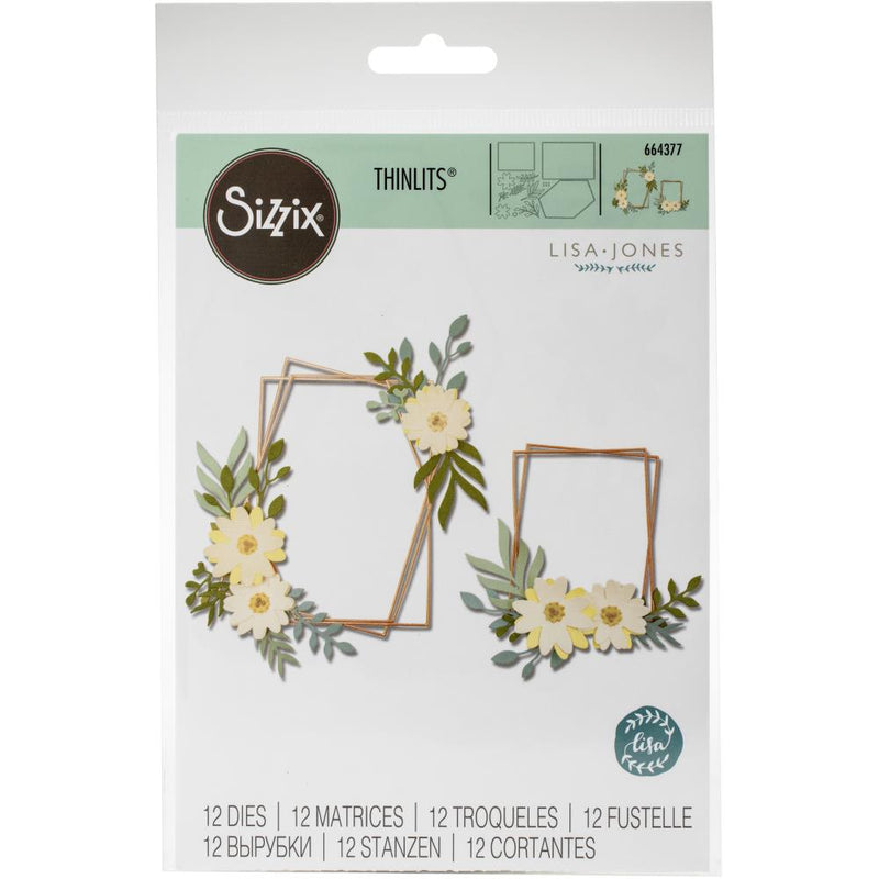 Sizzix Thinlits Die Set - Geo Floral Frame, 664377 by: Lisa Jones