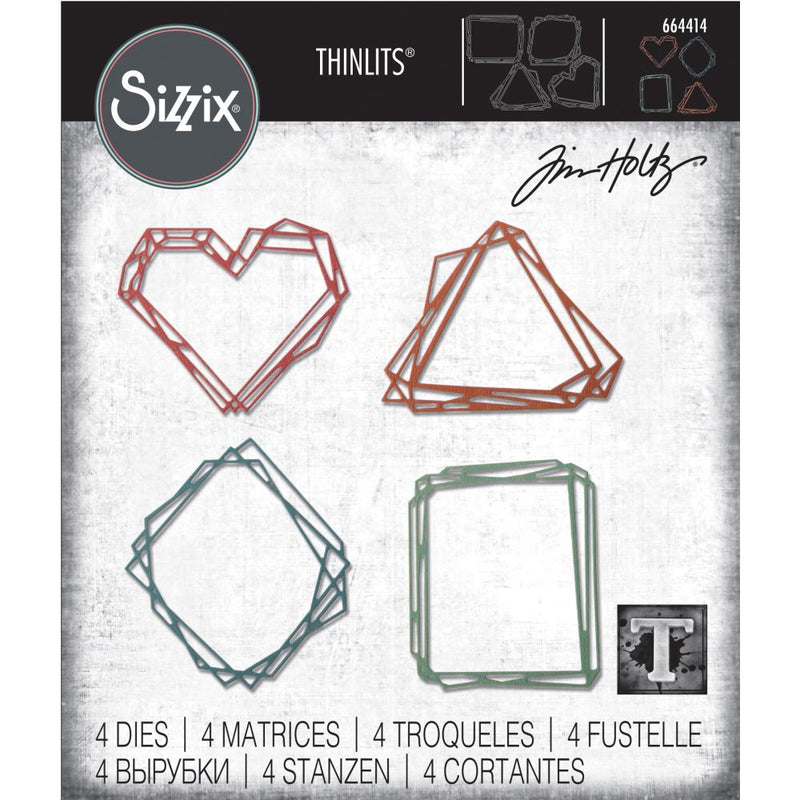 Sizzix Thinlits Die Set - Geo Frames, 664414 by: Tim Holtz