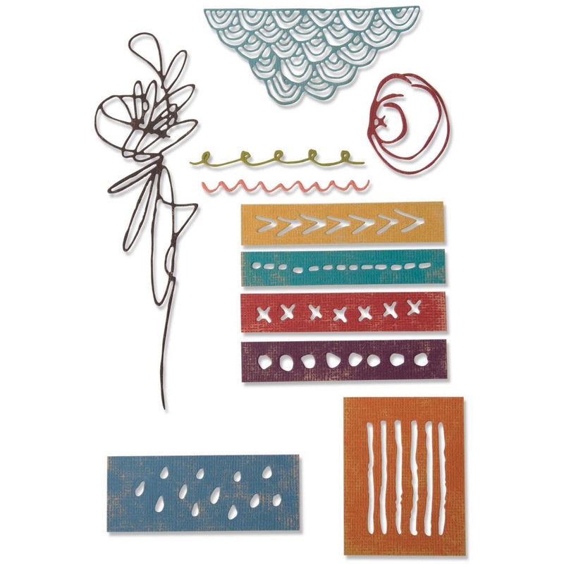 Sizzix Thinlits Die Set - Media Marks, 664436 by: Tim Holtz