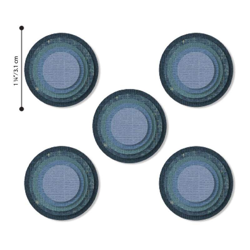 Sizzix Thinlits Die Set - Stacked Tiles - Circles, 664437 by: Tim Holtz