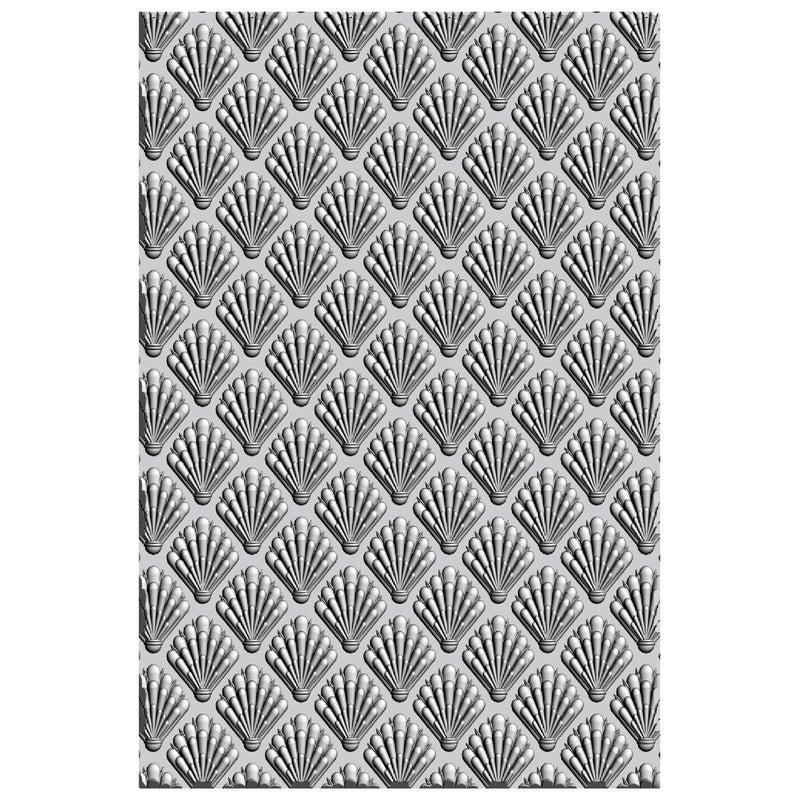 Sizzix 3-D Textured Impressions Embossing Folder - Shells, 664514 by: Jessica Scott