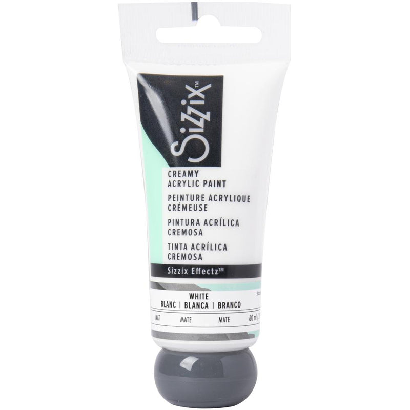 Sizzix Effectz - Creamy Matte Acrylic Paint 60ml - White, 664559