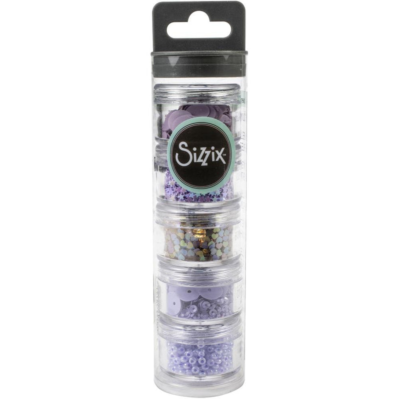 Sizzix - Making Essential Sequins & Beads 5Pc - Lavender Dust, 664605