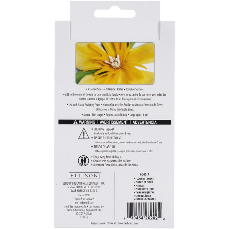 Sizzix - Making Essential - Flower Stamens 400Pc - White & Cream, 664614