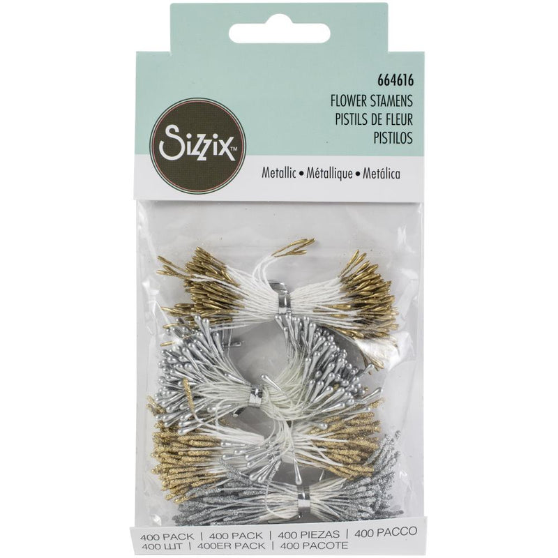 Sizzix - Making Essential - Flower Stamens 400Pc - Metallic, 664616