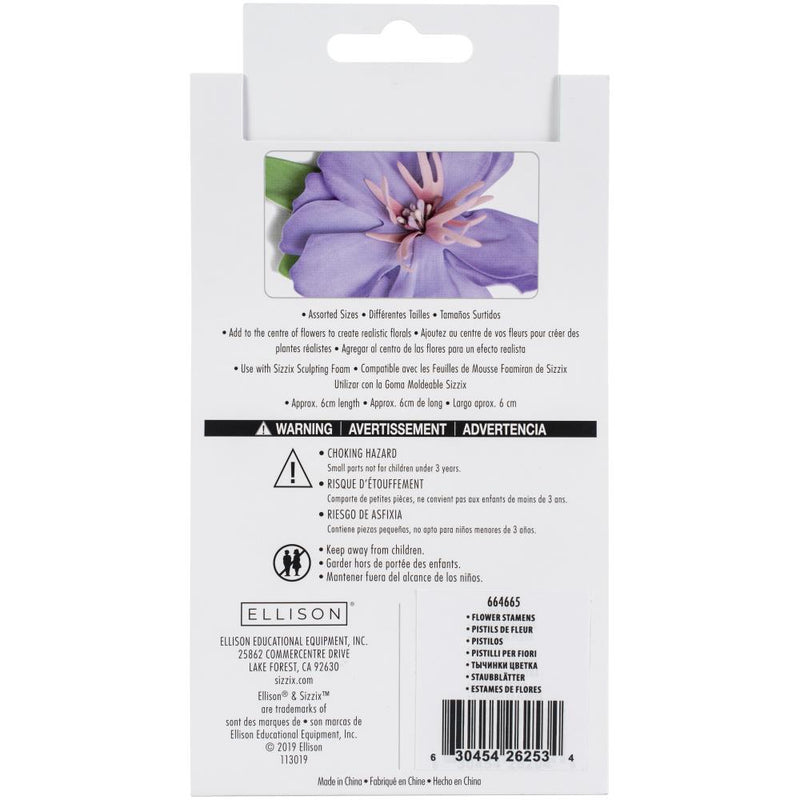 Sizzix - Making Essential - Flower Stamens 400Pc - Pink & Purple, 664665