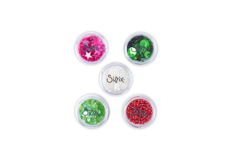 Sizzix - Making Essential Sequins & Beads 5Pc - Festive, 664675