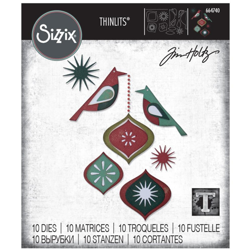 Sizzix Thinlits Die Set - Ornamental Birds, 664740  by: Tim Holtz