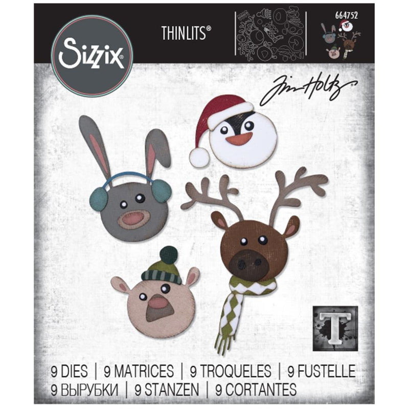 Sizzix Thinlits Die Set - Winter Critters, 664752 by: Tim Holtz