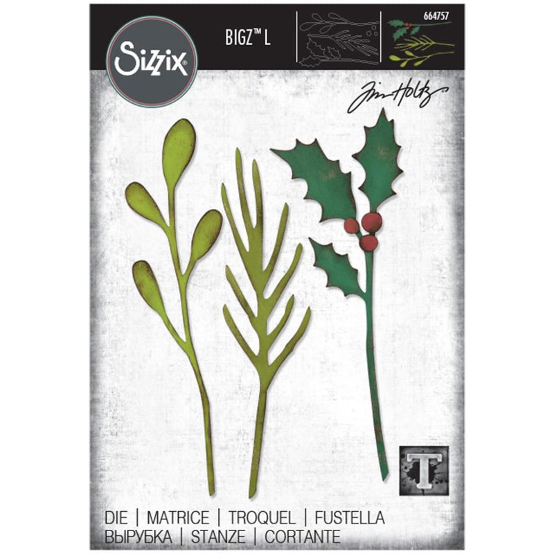 Sizzix Bigz L Die  - Festive Stems, 664757 by: Tim Holtz