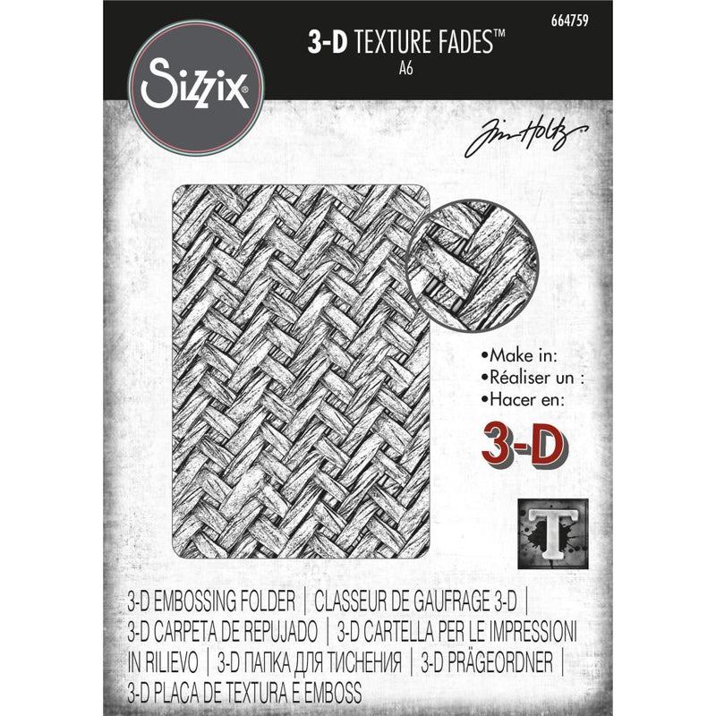 Sizzix 3-D Texture Fades Embossing Folder - Intertwine 664759 by: Tim Holtz