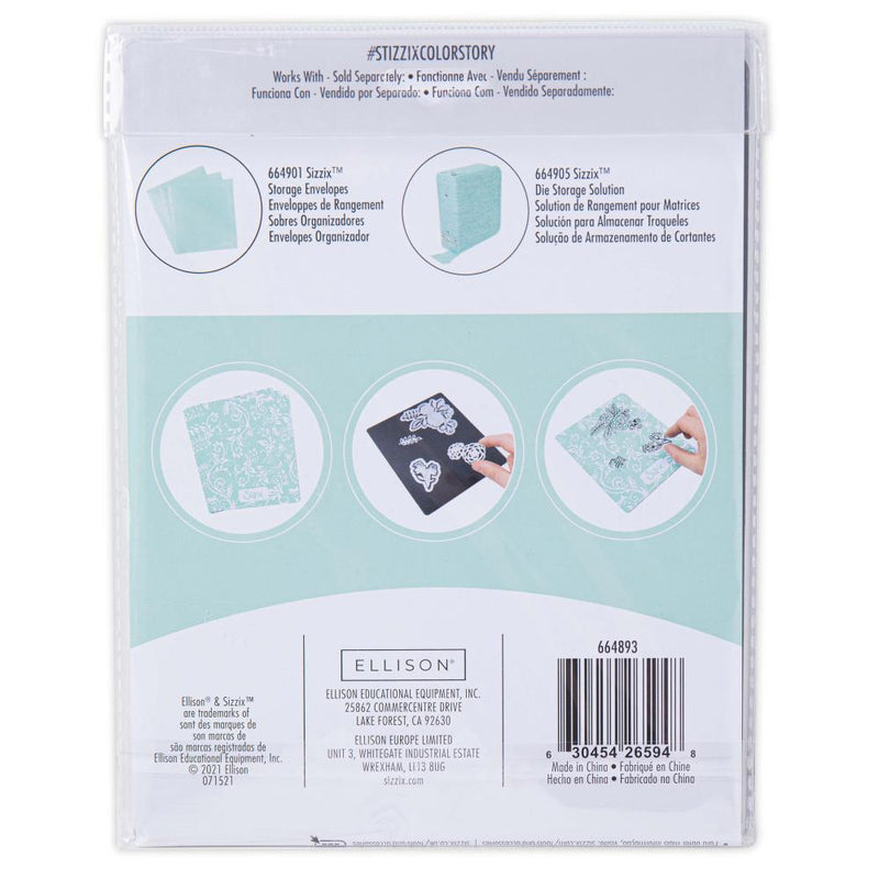 Sizzix - Printed Magnetic Sheets - Mint Julep 3Pc, 664893