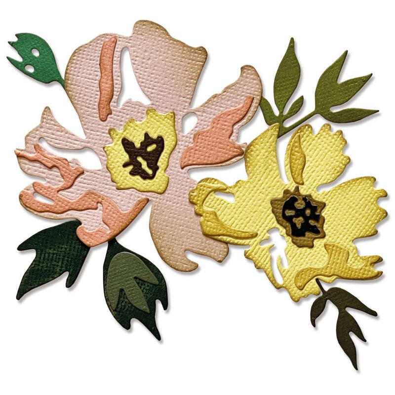 Sizzix Thinlits Die Set - Brushstroke Flowers