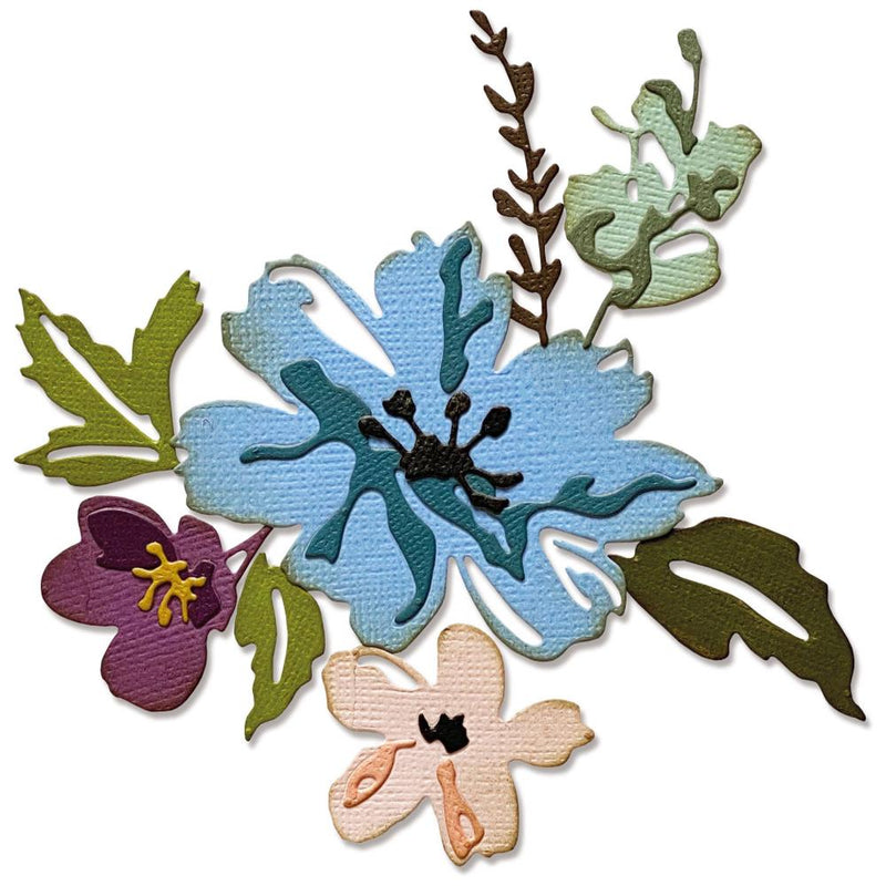 Sizzix Thinlits Die Set - Brushstroke Flowers