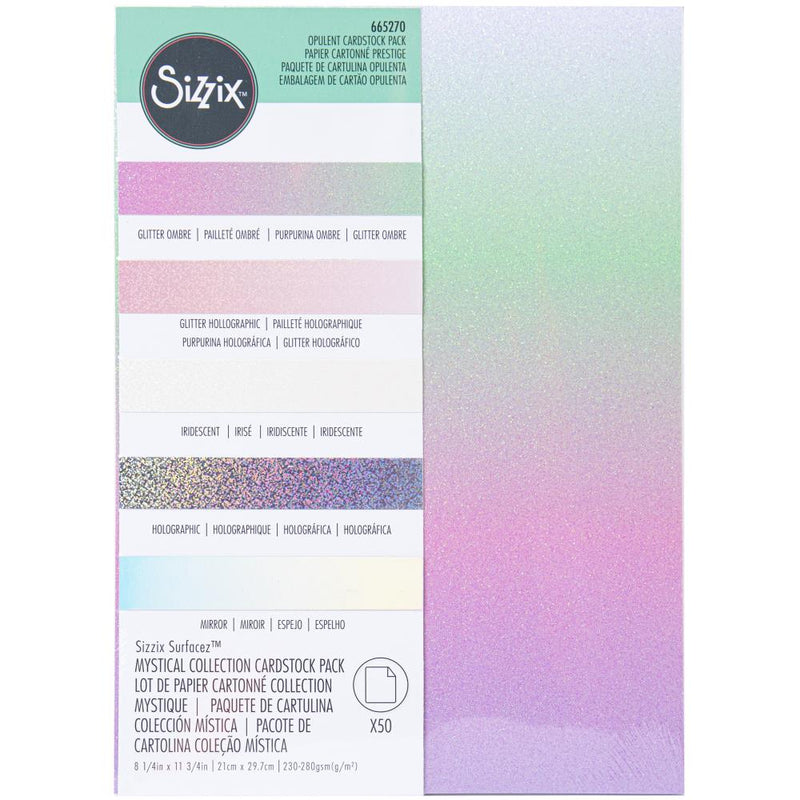 Sizzix Surfacez - Opulent Cardstock, 8.25 x 11.75 50Pc - Mystical, 665270