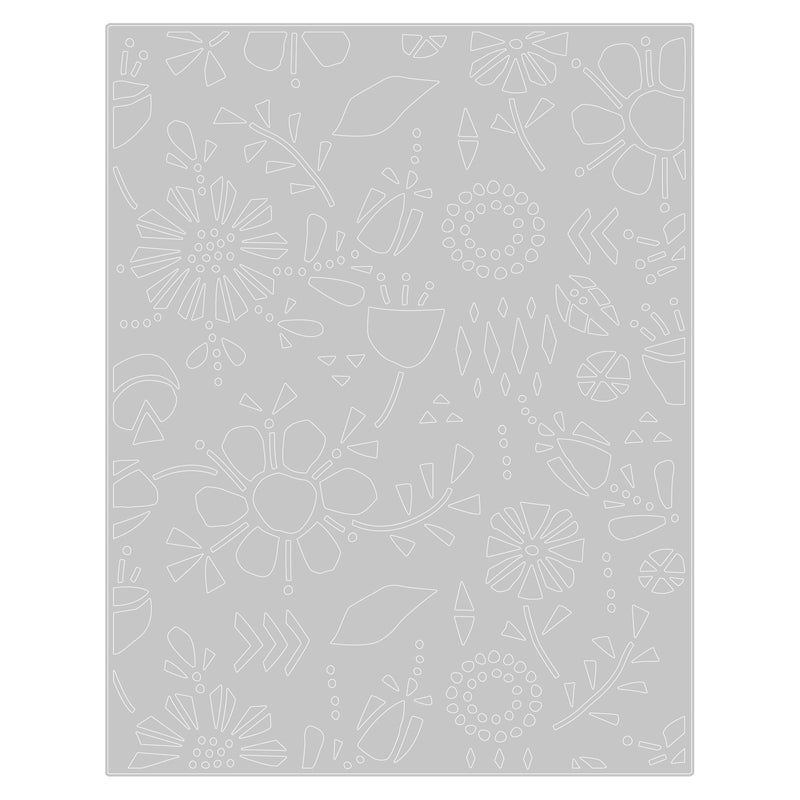 Sizzix Thinlits Die Set -  Folk Flowers, 665363 by: Tim Holtz