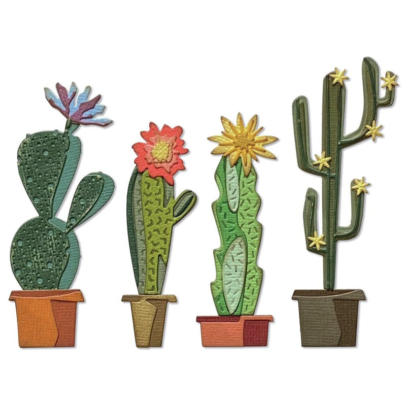 Sizzix Thinlits Die Set - Funky Cactus, 665365 by: Tim Holtz