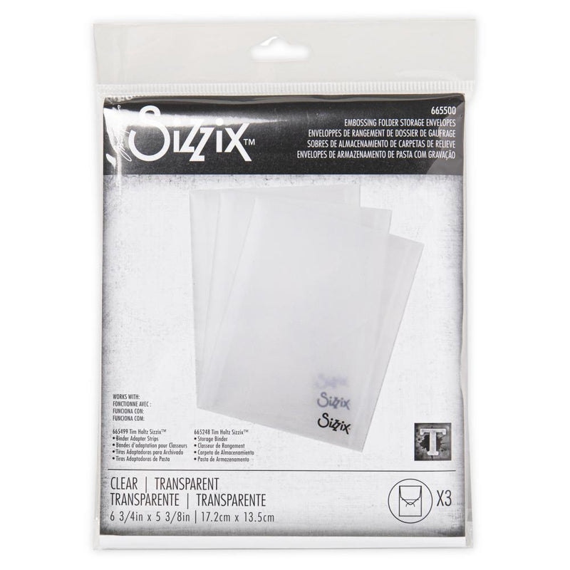 Sizzix Storage - Embossing Folder Storage Envelopes, 3Pc, 665500 by: Tim Holtz