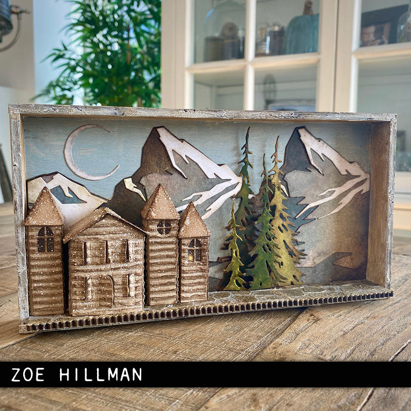 Sizzix Thinlits Die Set  - Mountain Top, 665580 by: Tim Holtz