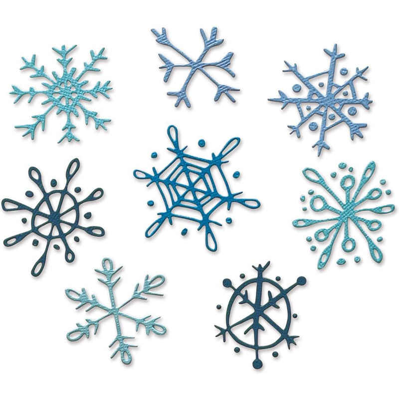 Sizzix Thinlits Die Set  - Scribbly Snowflakes, 665582 by: Tim Holtz