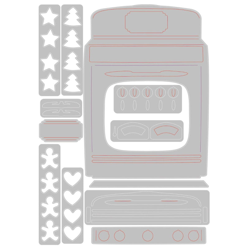 Sizzix Thinlits Die Set  - Retro Oven, 665586 by: Tim Holtz