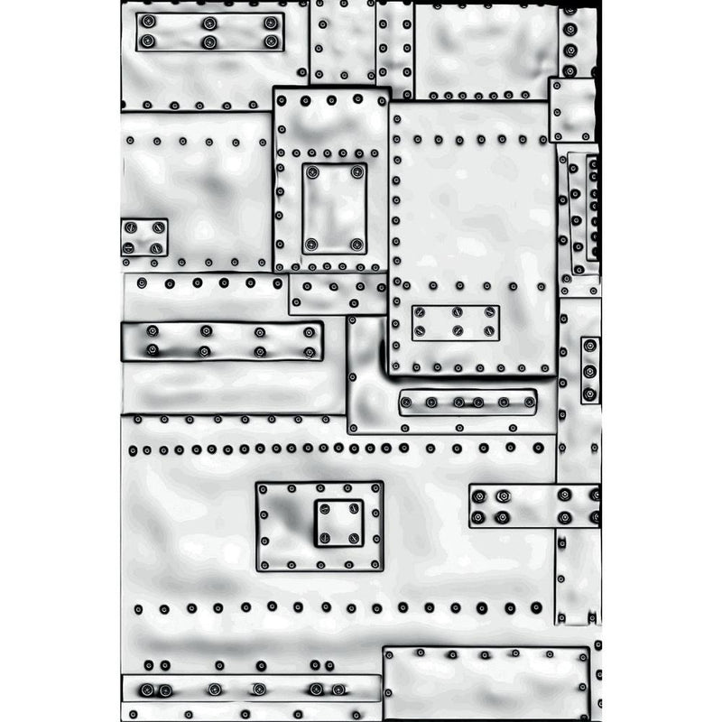 Sizzix 3-D Texture Fades Embossing Folder - Mini Foundry, 665634 by: Tim Holtz