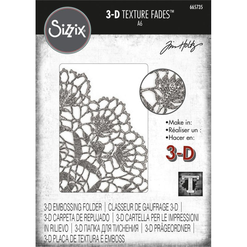 Sizzix 3-D Texture Fades Embossing Folder - Doily, 665735 by: Tim Holtz