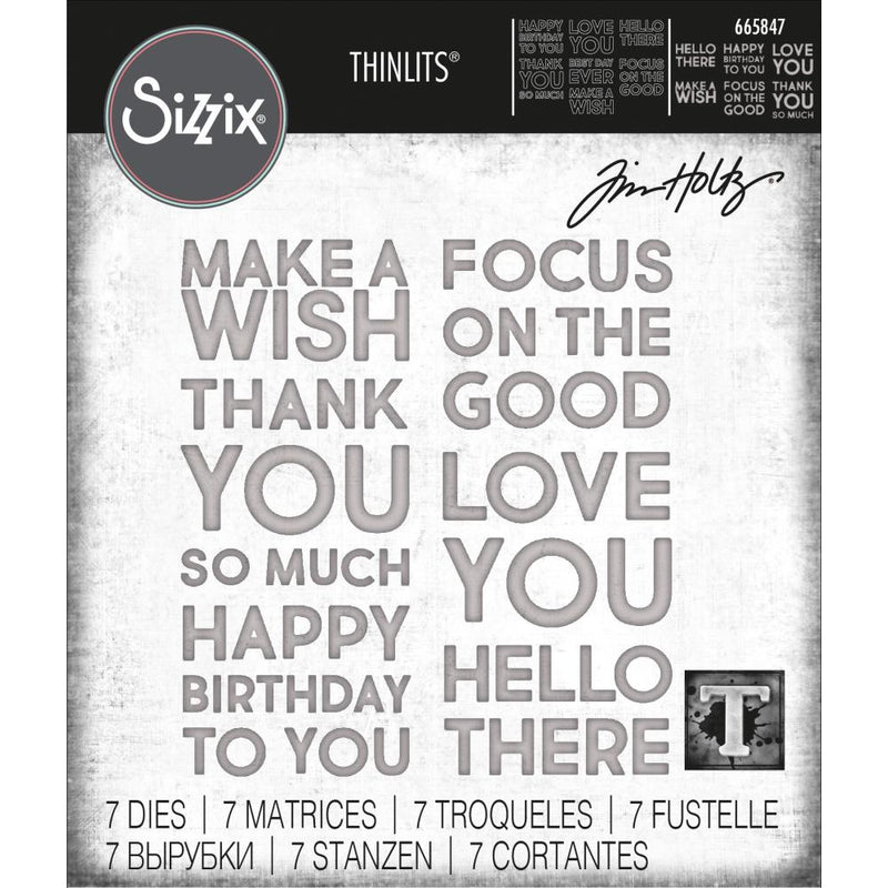 Sizzix Thinlits Die Set - Bold Text