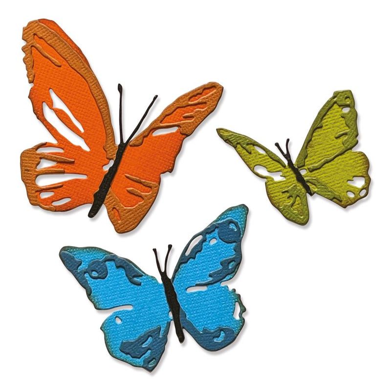 Sizzix Thinlits Die Set - Brushstroke Butterflies, 665848 by: Tim Holtz