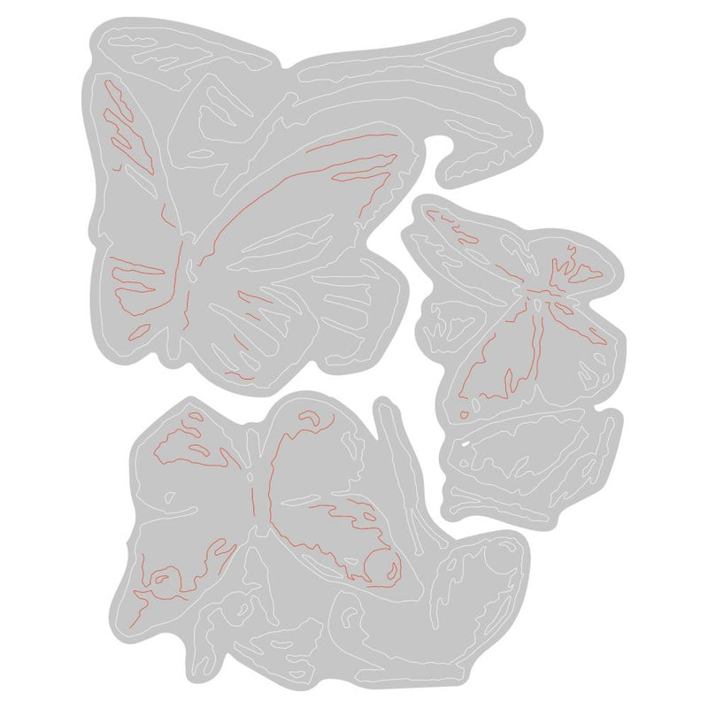 Sizzix Thinlits Die Set - Brushstroke Butterflies, 665848 by: Tim Holtz