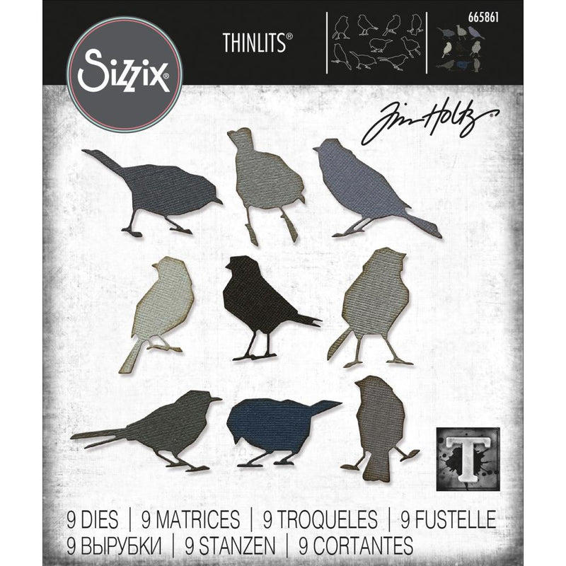 Sizzix Thinlits Die Set - Silhouette Birds, 665861 by: Tim Holtz