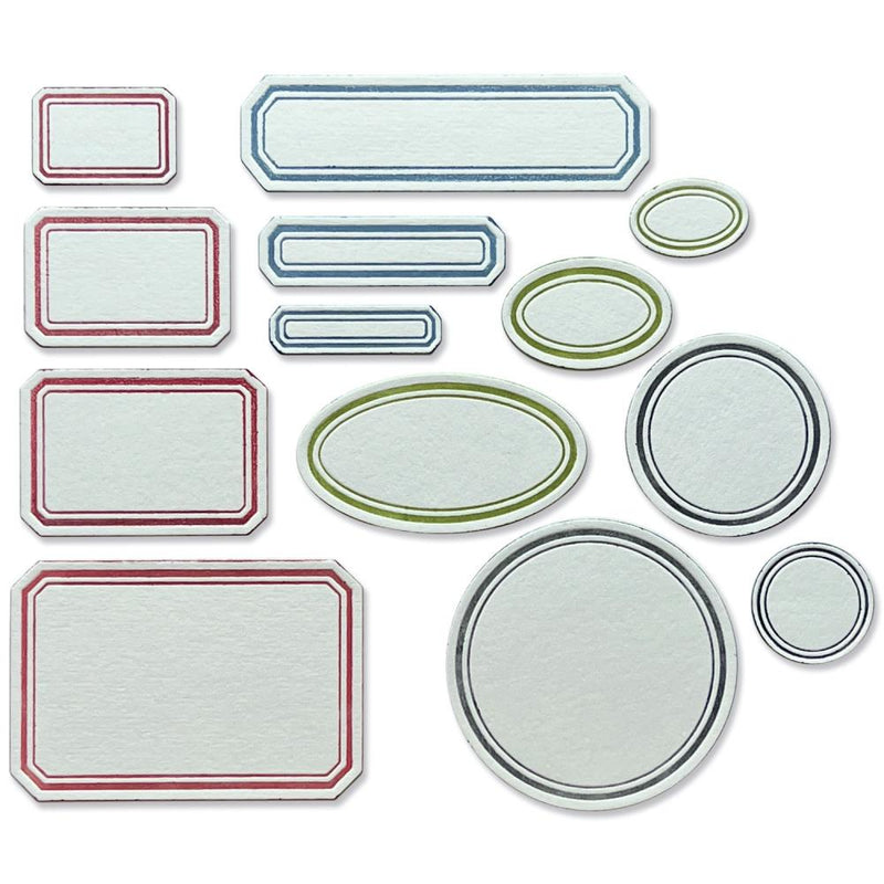 Sizzix Thinlits Die Set 37PK - Vintage Labels, 665929 by: Tim Holtz