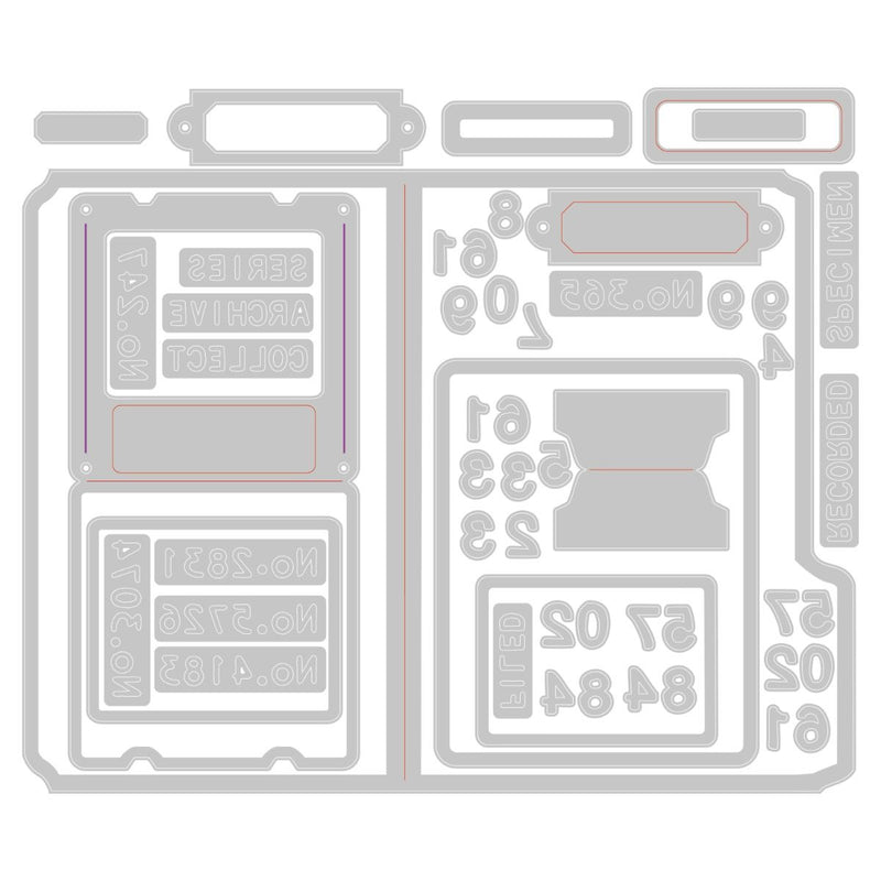 Sizzix Thinlits Die Set - Specimen, 665930 by: Tim Holtz