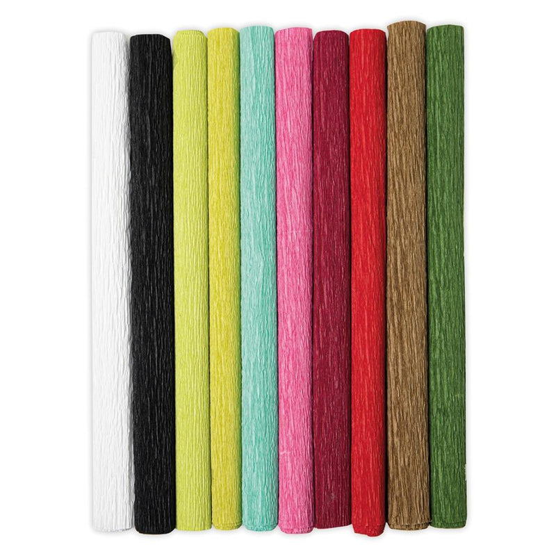 Sizzix Surfacez - Crepe Paper 12X24 10Pc - Festive, 665991