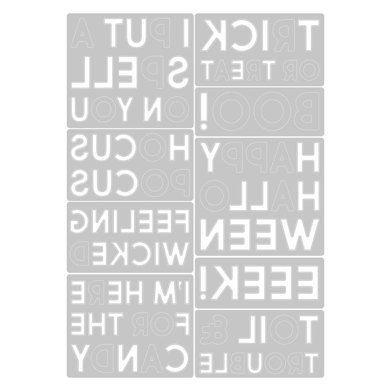 Sizzix Thinlits Die Set - Bold Text Halloween, 665995 by: Tim Holtz