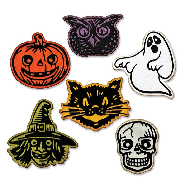 Sizzix Thinlits Die Set - Retro Halloween, 666000 by: Tim Holtz