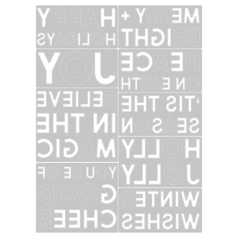 Sizzix Thinlits Die Set - Bold Text Christmas, 666062 by: Tim Holtz