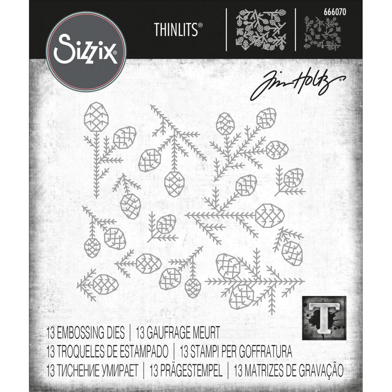 Sizzix Thinlits Die Set - Pine Patterns, 666070 by: Tim Holtz