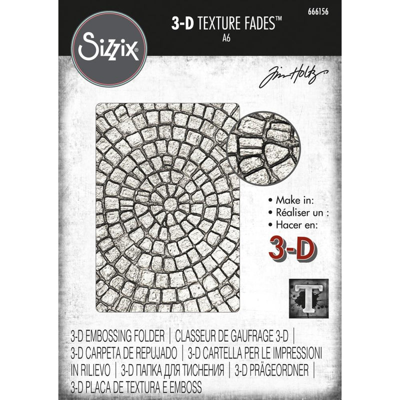 Sizzix 3-D Texture Fades Embossing Folder - Mosaic, 666156 by: Tim Holtz