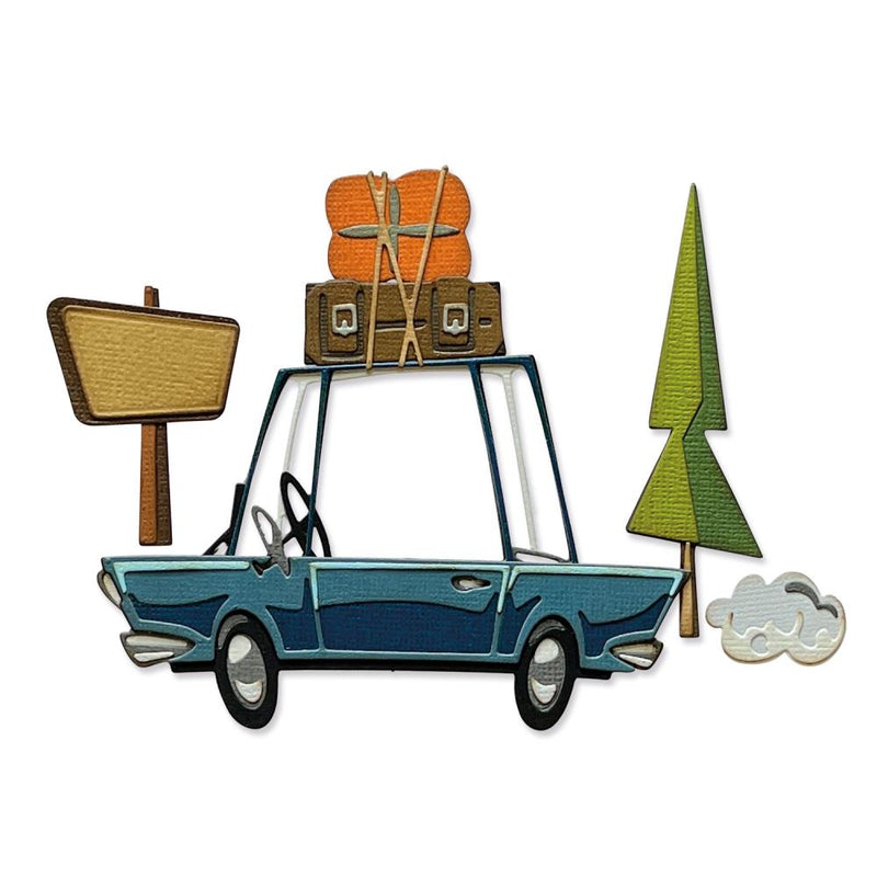 Sizzix Thinlits Die Set- Road Trip Colorize, 666288 by: Tim Holtz