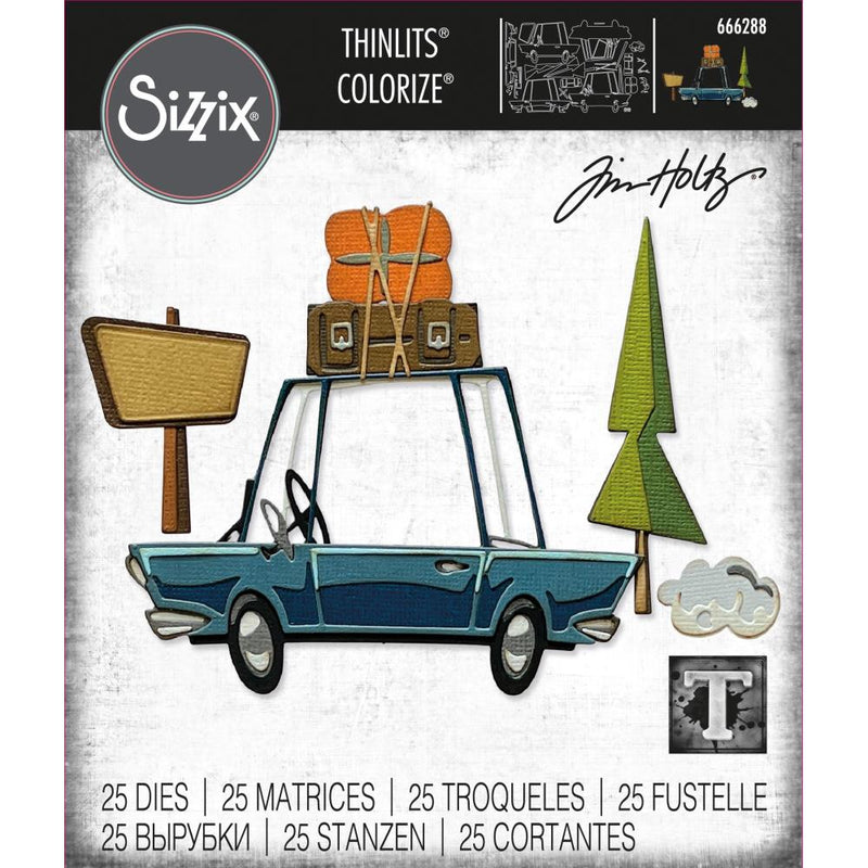 Sizzix Thinlits Die Set- Road Trip Colorize, 666288 by: Tim Holtz