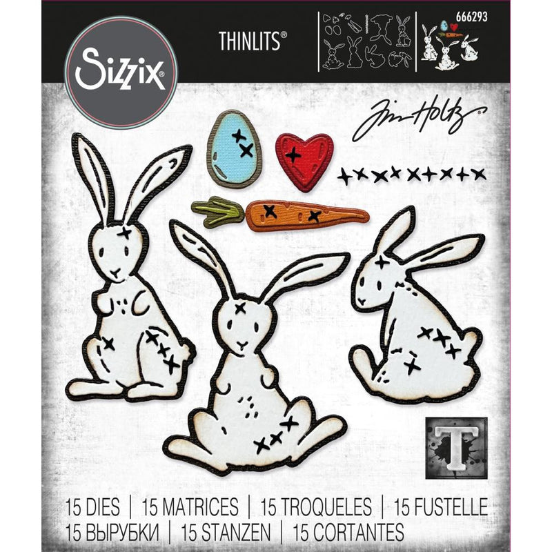 Sizzix Thinlits Die Set- Bunny Stitch, 666293 by: Tim Holtz