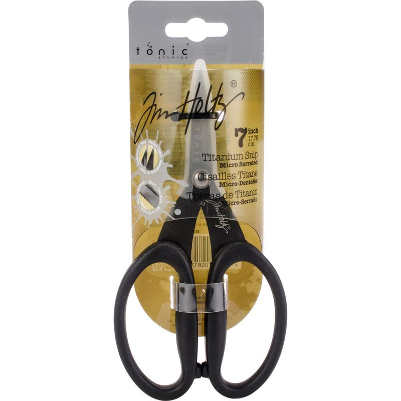 Tim Holtz Non-Stick Titanium Micro Serrated Scissors 7", 817EUS